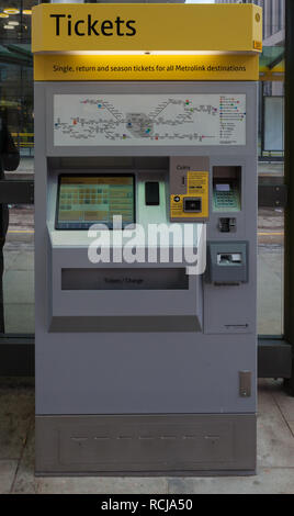 St Peter's Square, Manchester Metrolink arrêter Banque D'Images