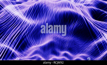 Abstract blue formes fluides avec des ondulations et des grooves. Banque D'Images