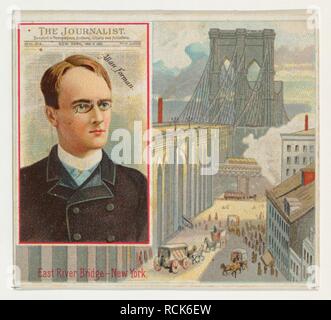 Allan Forman, le journaliste de New York, à partir de la série des éditeurs américains (N35) pour Allen & Ginter Cigarettes Banque D'Images