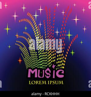 Résumé L'icône de l'égaliseur. La musique. Onde sonore. DJ. Système audio Store Logo Inscrivez-Concept. Vector Illustration. Illustration de Vecteur