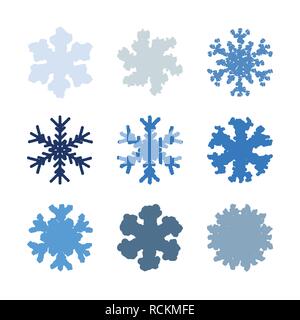 Flocons de marqueur Chunky Set Illustration de Vecteur