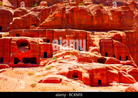 Ancienne tombes nabatéenne à Pétra, en Jordanie Banque D'Images