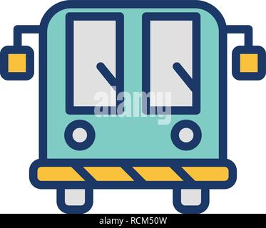 L'aéroport de vecteur Icône Bus Illustration de Vecteur