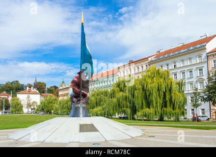 Monument aux soldats tombés pendant la Seconde Guerre mondiale Památník padlým vojákům II. světové války [en] Prague République Tchèque Europe Banque D'Images