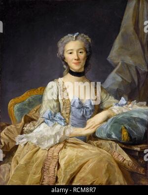 Madame de Sorquainville. Musée : Musée du Louvre, Paris. Auteur : PERRONNEAU, JEAN-BAPTISTE. Banque D'Images