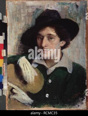 Portrait de l'artiste Marc Chagall (1887-1985). Musée : Musée National d'Art de Séoul, Minsk. Author : Plume, Yuri Moiseyevich. Banque D'Images