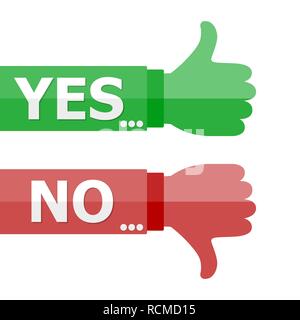 Pouce vers le haut et vers le bas des signes dans télévision design. Vector illustration. Aimez et n'aimez pas concept. Illustration de Vecteur