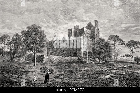 Craigmillar Castle, Édimbourg, Écosse, 19e siècle Banque D'Images