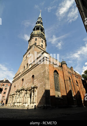 Église Saint Pierre, Riga, Lettonie Banque D'Images