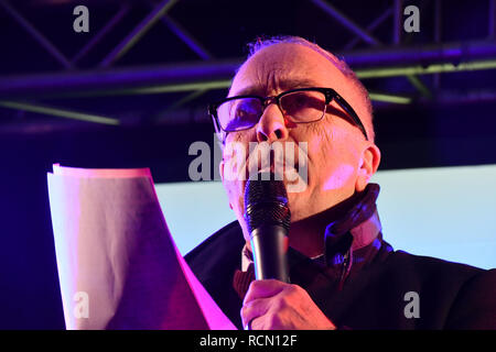 Londres, Royaume-Uni. 15 janvier, 2019. Tony Robinson participe à vote du peuple pour arrêter Brexit Brexit rallye en raison de voter au Parlement le 15 janvier 2019, Londres, Royaume-Uni : Crédit photo Capital/Alamy Live News Banque D'Images