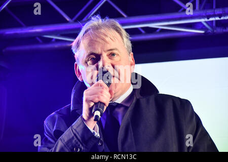 Londres, Royaume-Uni. 15 janvier, 2019. Le député conservateur Guto Bebb assiste à vote du peuple pour arrêter Brexit Brexit rallye en raison de voter au Parlement le 15 janvier 2019, Londres, Royaume-Uni : Crédit photo Capital/Alamy Live News Banque D'Images