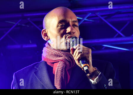 Londres, Royaume-Uni. 15 janvier, 2019. Chuka Umunna assiste à vote du peuple pour arrêter Brexit Brexit rallye en raison de voter au Parlement le 15 janvier 2019, Londres, Royaume-Uni : Crédit photo Capital/Alamy Live News Banque D'Images