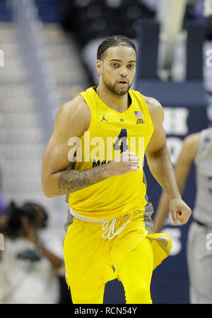 15 janvier 2019 : Marquette Golden Eagles avant (4) Theo John pendant un match de basket-ball NCAA entre les hoyas de Georgetown et la Marquette Golden Eagles à la capitale une arène à Washington, DC Justin Cooper/CSM Banque D'Images