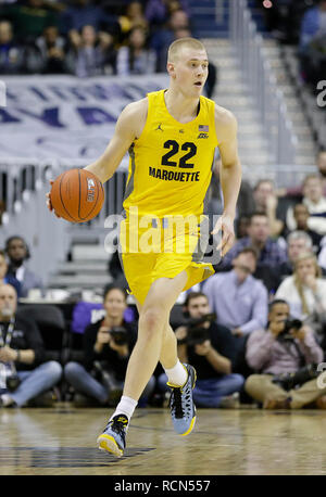 15 janvier 2019 : Marquette Golden Eagles de l'avant (22) Joey Hauser pendant un match de basket-ball NCAA entre les hoyas de Georgetown et la Marquette Golden Eagles à la capitale une arène à Washington, DC Justin Cooper/CSM Banque D'Images