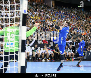 Berlin, Allemagne. 15 janvier, 2019.Ludovic Fabregas pour la France (23) les tiges et de crédit scores : Mickael Chavet/Alamy Live News Banque D'Images