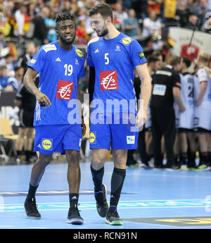 Berlin, Allemagne. 15 janvier, 2019.Luc Abalo (19) et Nedim Remili (5) pour la France Crédit : Mickael Chavet/Alamy Live News Banque D'Images