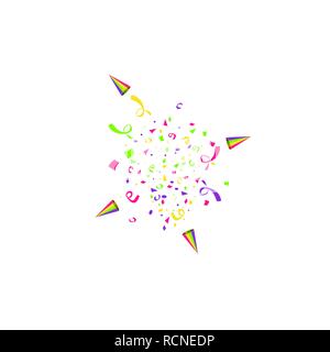 Vector confettis. Illustration de fête. Popper parti isolé sur fond blanc Illustration de Vecteur