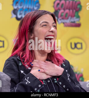 DORTMUND, ALLEMAGNE - 1er décembre 2018 : Natalia Tena (*1984, actrice anglaise) à l'Allemand Comic Con Dortmund, deux jours de convention du ventilateur Banque D'Images