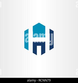 Bâtiment de l'icône de l'hôpital lettre h vecteur conception logo Illustration de Vecteur