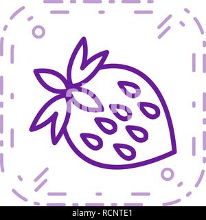 Vector Icône Fraise Illustration de Vecteur