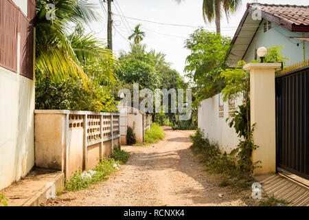 Belle vue de la ville de Pakse je pris dans le sud du Laos. Ladscape de l'Asie du sud est. Banque D'Images