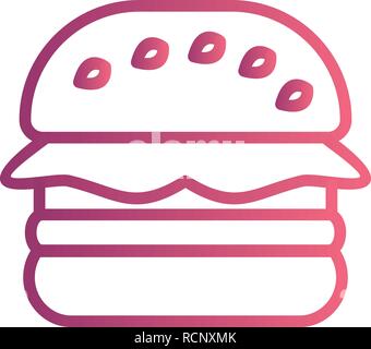 L'icône vecteur Hamburger Illustration de Vecteur
