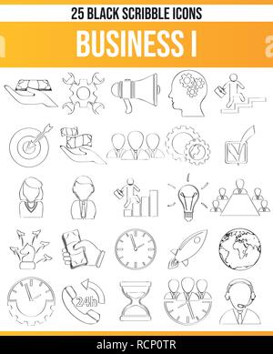 Pictogrammes noir / icônes sur les affaires. Toute la collection est parfaite pour les gens créatifs et concepteurs qui ont besoin de la question des finances dans leur conception graphique Illustration de Vecteur