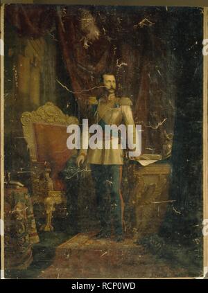 Portrait de l'empereur Alexandre II (1818-1881). Musée : Musée Russe, Saint-Pétersbourg. Auteur : Reichert, Fiodor Martynovich. Banque D'Images