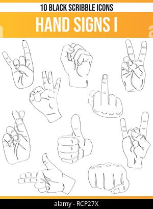 Pictogrammes noir / icônes sur la main. Toute la collection est parfaite pour les gens créatifs et concepteurs qui ont besoin le thème des mains dans leurs conceptions graphiques. Illustration de Vecteur