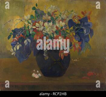 Un vase de fleurs. Musée : National Gallery, Londres. Auteur : Gauguin, Paul Eugéne Henri. Banque D'Images