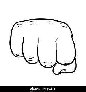 Fist icône dans télévision design. Vector illustration. Fist isolé sur fond blanc Illustration de Vecteur