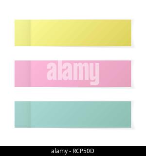 Ensemble d'autocollants colorés remarque. Vector illustration. Autocollants papier isolé Illustration de Vecteur