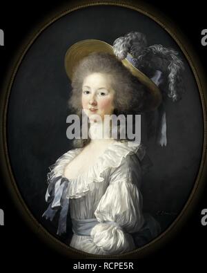 Portrait de Marie Louise de Savoie (1749-1792), la princesse de Lamballe. Musée : Musée de l'histoire de la France, Le Château de Versailles. Auteur : Marie Louise Elisabeth Vigée-Lebrun,. Banque D'Images