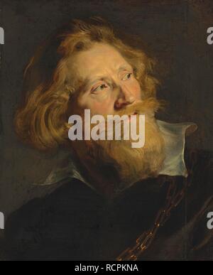 Portrait d'un homme barbu avec un collier blanc et des chaînes en or. Musée : collection privée. Auteur : Rubens, Pieter Paul. Banque D'Images