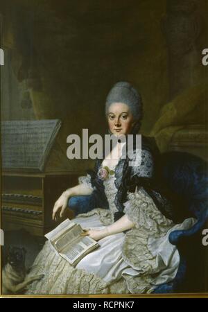 La Duchesse Anna Amalia de Brunswick-Wolfenbüttel (1739-1807). Musée : Wittumspalais, Weimar. Auteur : Ziesenis, Johann Georg, le plus jeune. Banque D'Images