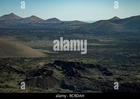 Les volcans du Parc National de Timanfaya à Lanzarote, Îles Canaries Banque D'Images