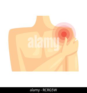 La conception de la douleur et de vecteur symbole de la maladie. Ensemble de la douleur et les blessures de l'icône vecteur stock. Illustration de Vecteur