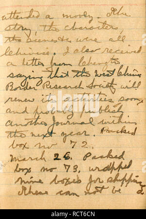 . Journal No. II [2], le 29 janvier 1928-27 mai 1928. L'entomologie, ornithologie, mammalogie ; Ichthyologie ; . . Veuillez noter que ces images sont extraites de la page numérisée des images qui peuvent avoir été retouchées numériquement pour plus de lisibilité - coloration et l'aspect de ces illustrations ne peut pas parfaitement ressembler à l'œuvre originale.. Graham, David Crockett. Banque D'Images
