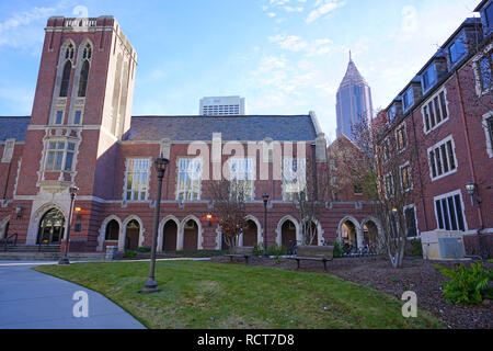 Vue sur le campus de l'Institut de technologie de Géorgie (Georgia Tech), une université de recherche publique situé dans Midtown Atlanta, Géorgie Banque D'Images