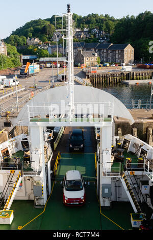 Les passagers à bord à Craignure ferry Ecosse highlands Oban Banque D'Images