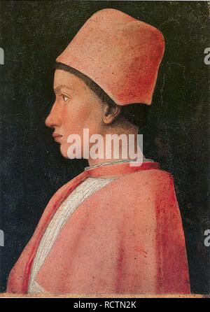 Portrait de Francesco Gonzaga. Musée : Museo di Capodimonte, Naples. Auteur : MANTEGNA, Andrea. Banque D'Images