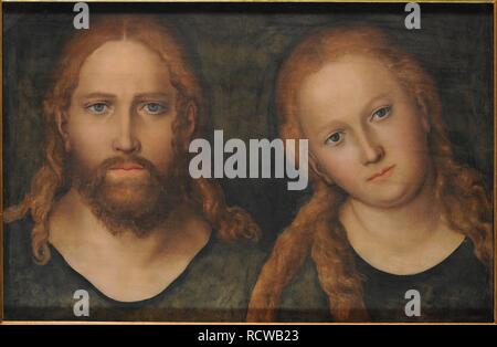 Le Christ et Marie. Musée : Schloss Friedenstein Gotha. Auteur : Cranach, Lucas, l'Aîné. Banque D'Images