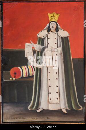 La Reine Tamar. Niko Pirosmanashvili musée : Musée, Mirzaani. Auteur : NIKO PIROSMANI. Banque D'Images