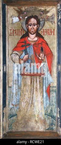 Saint Paraskeva Pyatnitsa. Musée : monastère des grottes, Kiev. Auteur : icône russe. Banque D'Images