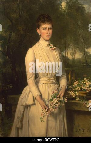 Portrait de la grande-duchesse Elizaveta Fiodorovna (1864-1918), la princesse Élisabeth de Hesse et du Rhin. Musée : Etat de l'Ermitage, Saint-Pétersbourg. Auteur : Sohn, Carl Rudolph. Banque D'Images