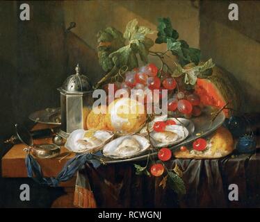 Breakfast Still Life. Musée : l'histoire de l'Art Museum, Vienne. Auteur : HEEM, JAN DAVIDSZ DE. Banque D'Images