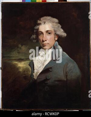 Portrait de l'écrivain et homme d'État Whig Richard Brinsley Sheridan (1751-1816). Musée : Etat de l'Ermitage, Saint-Pétersbourg. Auteur : HOPPNER, John. Banque D'Images