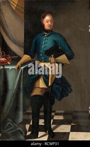 Portrait du roi Charles XII de Suède (1682-1718). Musée : collection privée. Auteur : Krafft, David, von. Banque D'Images