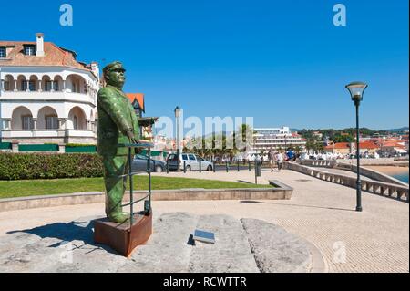 Statue du Roi D. Carlos I, Cascais, Côte de Lisbonne, Portugal, Europe Banque D'Images