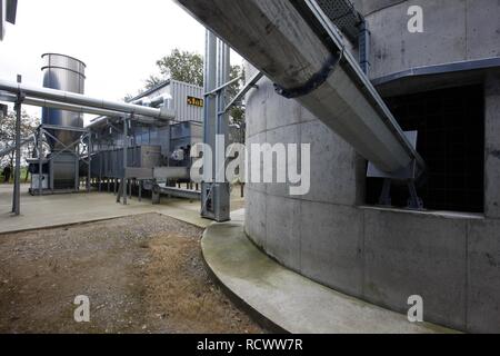 Système de séchage de la ceinture pour les copeaux de bois pour produire des granulés bois pour chauffage, à la société WestPellets in Titz Banque D'Images